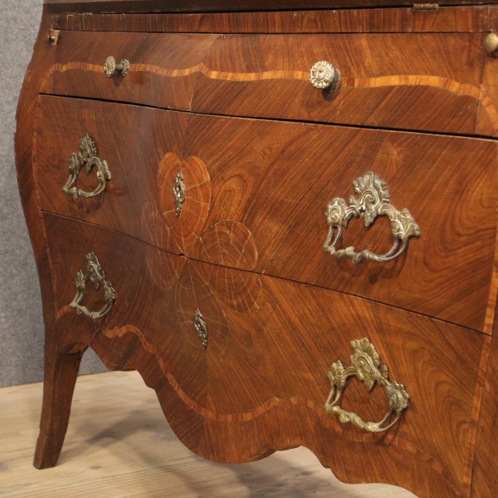 20th Century Inlaid Palisander and Rosewood Italian Trumeau, 1920 4