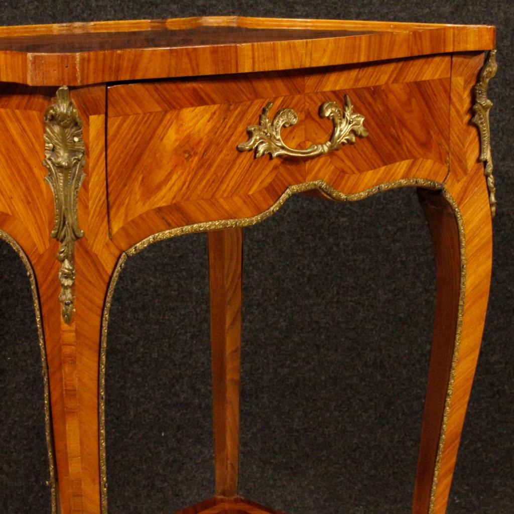 20th Century Inlaid Rosewood French Side Table, 1960 4
