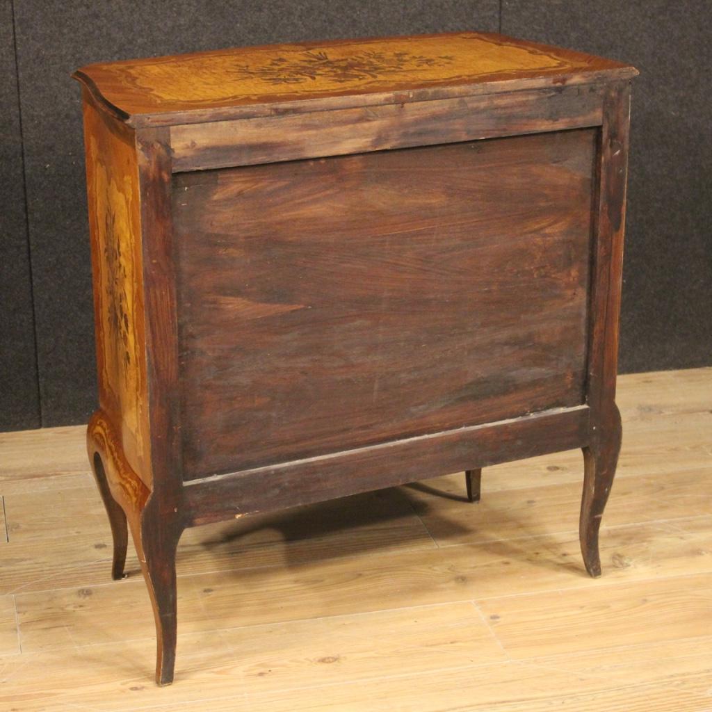 20th Century Inlaid Walnut Burl Maple Rosewood Fruitwood Italian Dresser, 1960 5