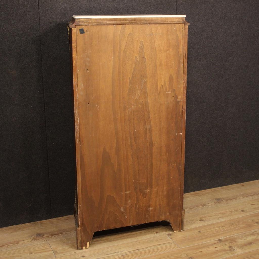 20th Century Inlaid Walnut Mahogany Maple Fruitwood French Secrétaire Desk, 1950 1