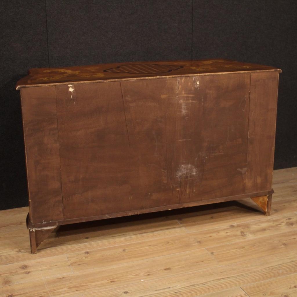 20th Century Inlaid Walnut Mahogany Rosewood Maple Wood Italian Dresser, 1960 7