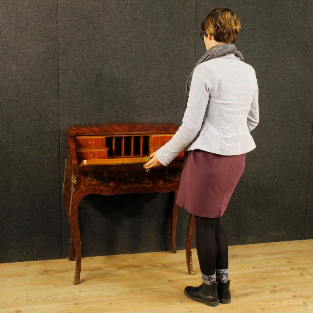 20th Century Inlaid Wood and Gilt Bronze French Bureau, 1960 7