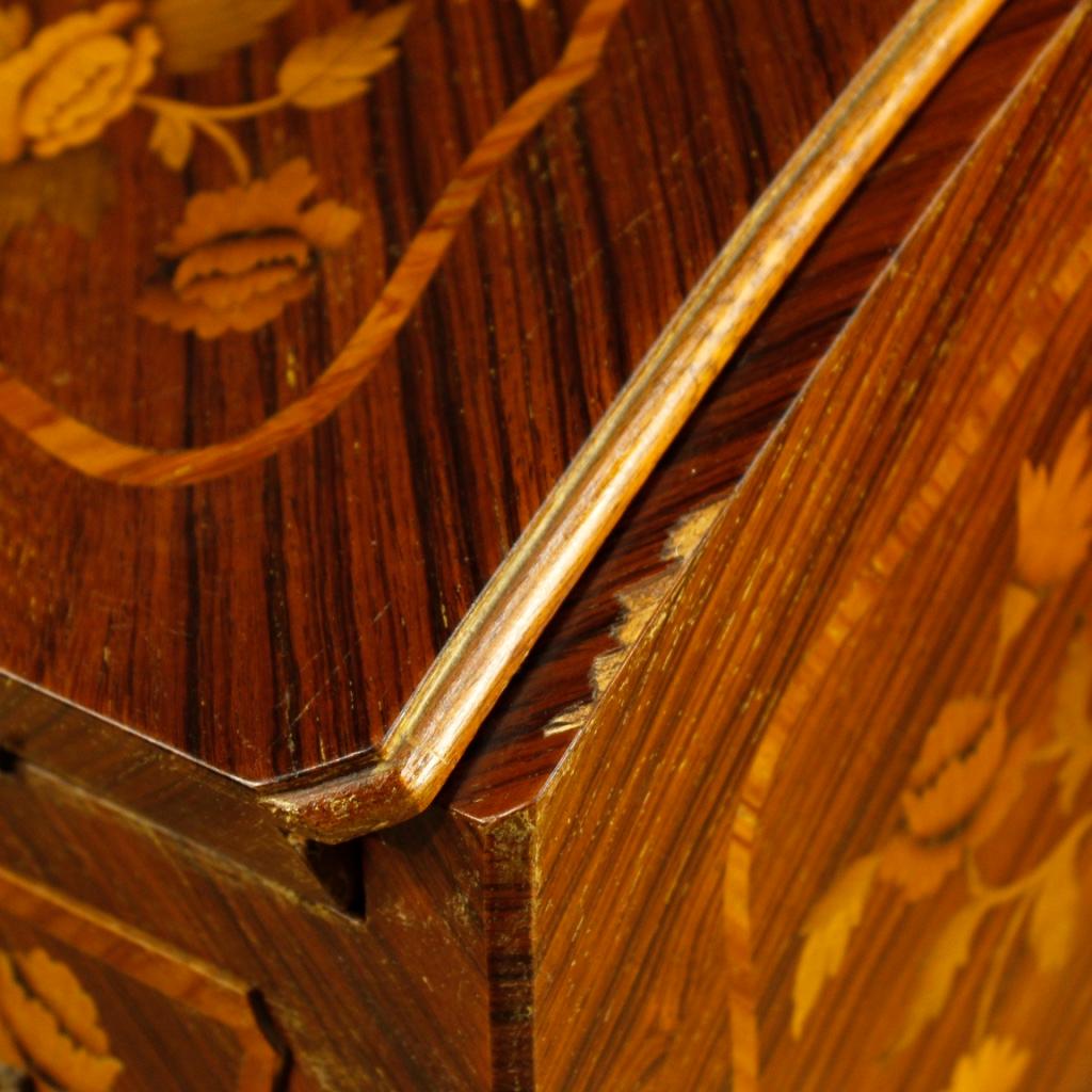 20th Century Inlaid Wood and Gilt Bronze French Bureau, 1960 4