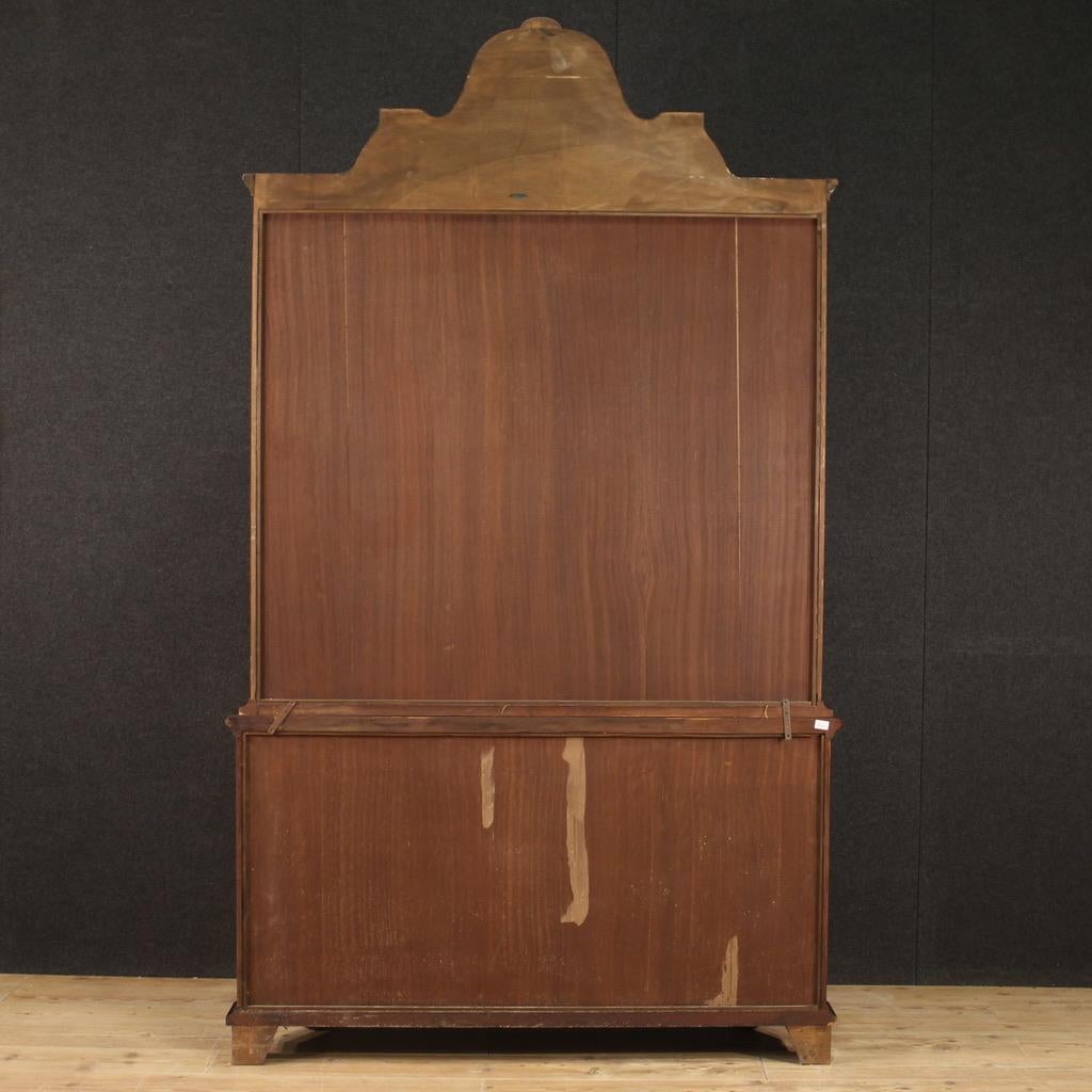 20th Century Inlaid Wood Dutch Display Cabinet Vitrine, 1970s For Sale 2