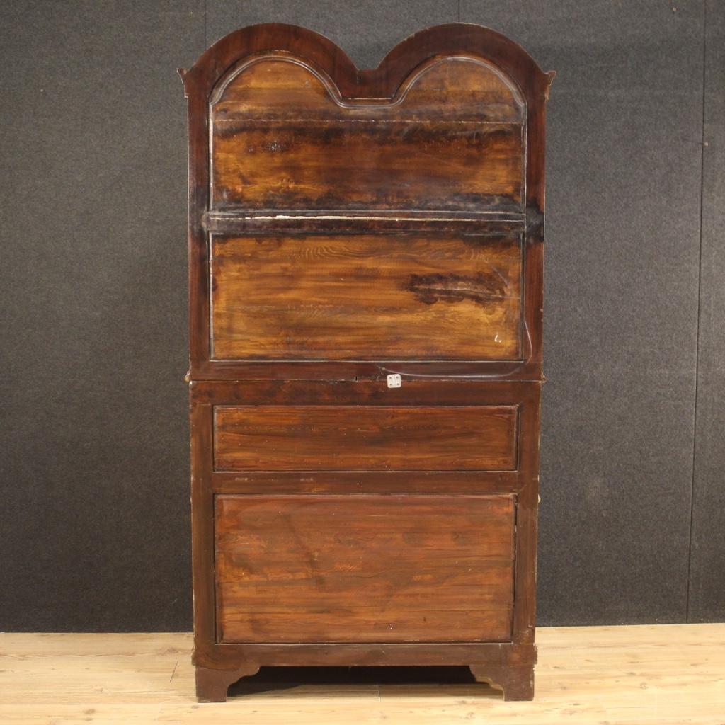 Mid-20th Century 20th Century Inlaid Wood Dutch Double Body Trumeau Desk, 1960s For Sale