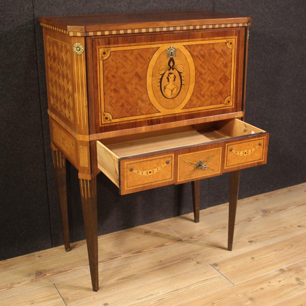 20th Century Inlaid Wood Dutch Louis XVI Style Secretaire, 1960 For Sale 8
