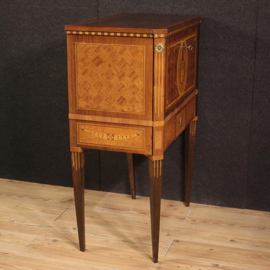 20th Century Inlaid Wood Dutch Louis XVI Style Secretaire, 1960 For Sale 1