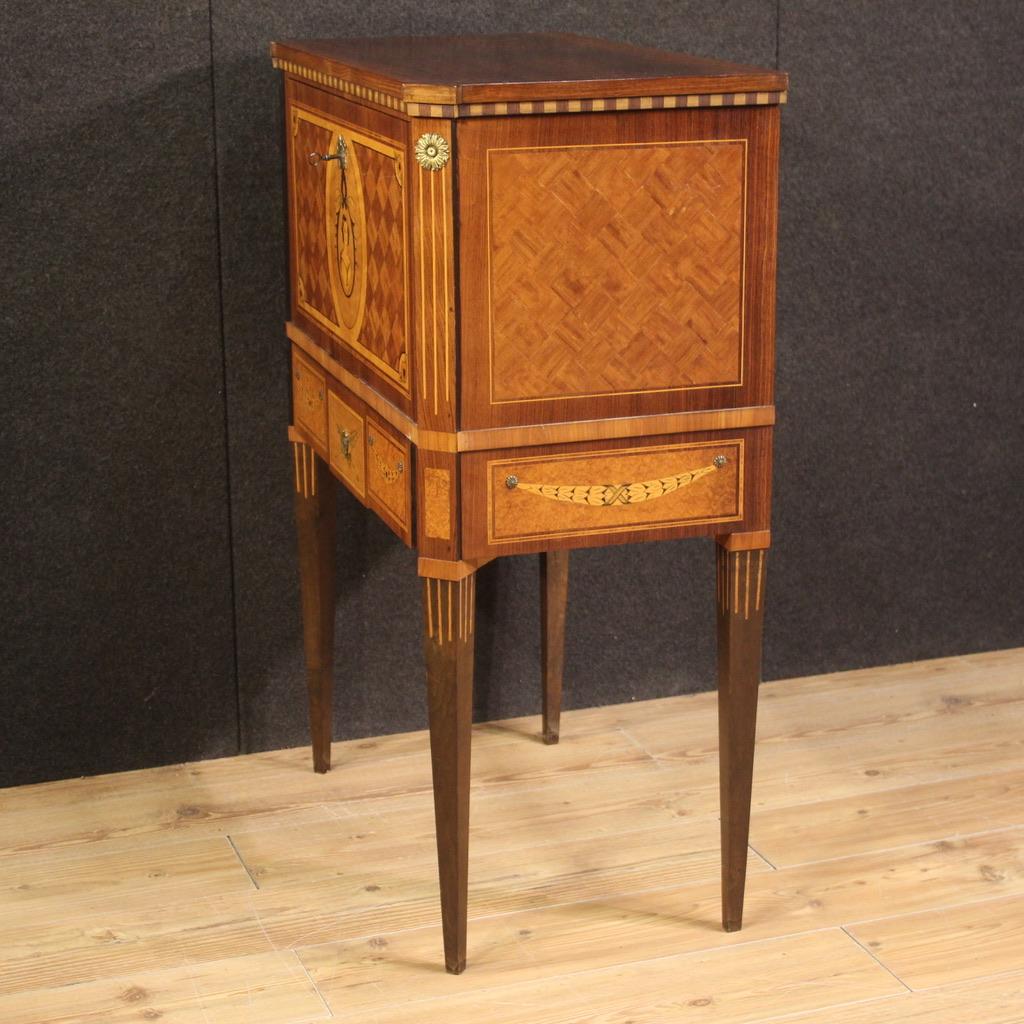 20th Century Inlaid Wood Dutch Louis XVI Style Secretaire, 1960 For Sale 4