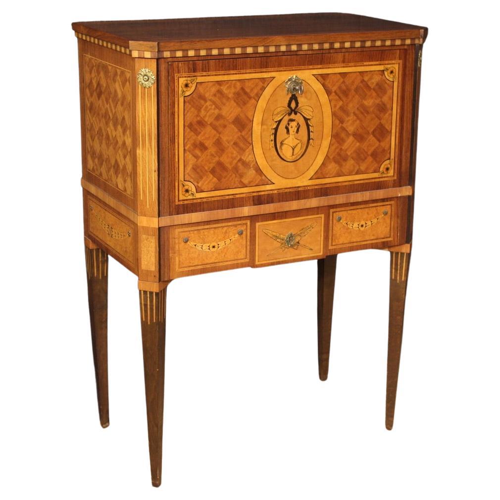 20th Century Inlaid Wood Dutch Louis XVI Style Secretaire, 1960 For Sale
