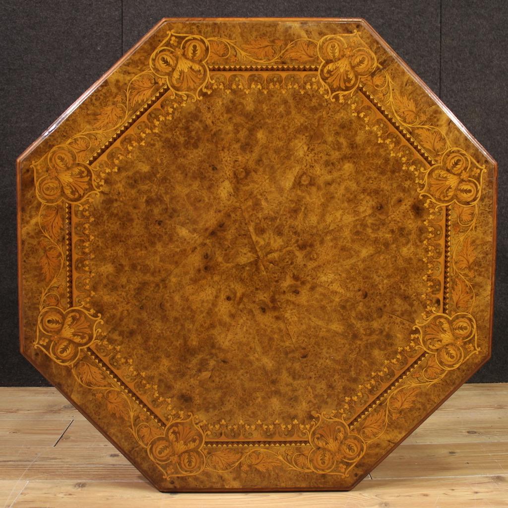 table anglaise en bois marqueté du 20e siècle, 1920 en vente 4