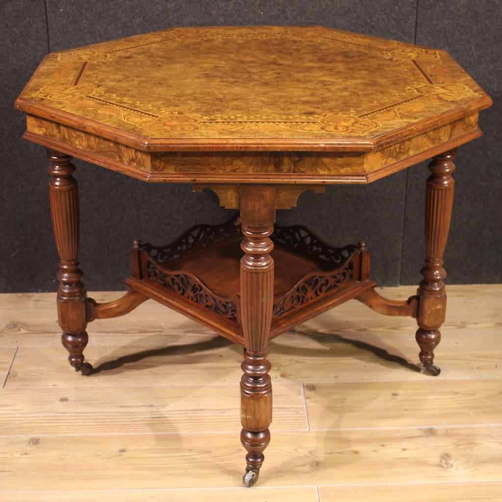 table anglaise en bois marqueté du 20e siècle, 1920 en vente 1