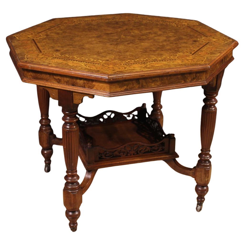 20th Century Inlaid Wood English Table, 1920