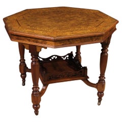 Antique 20th Century Inlaid Wood English Table, 1920s