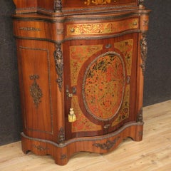 Französischer Boulle-Vitrinenschrank mit Intarsien aus Holz im Napoleon-III-Stil des 20. Jahrhunderts, 1960