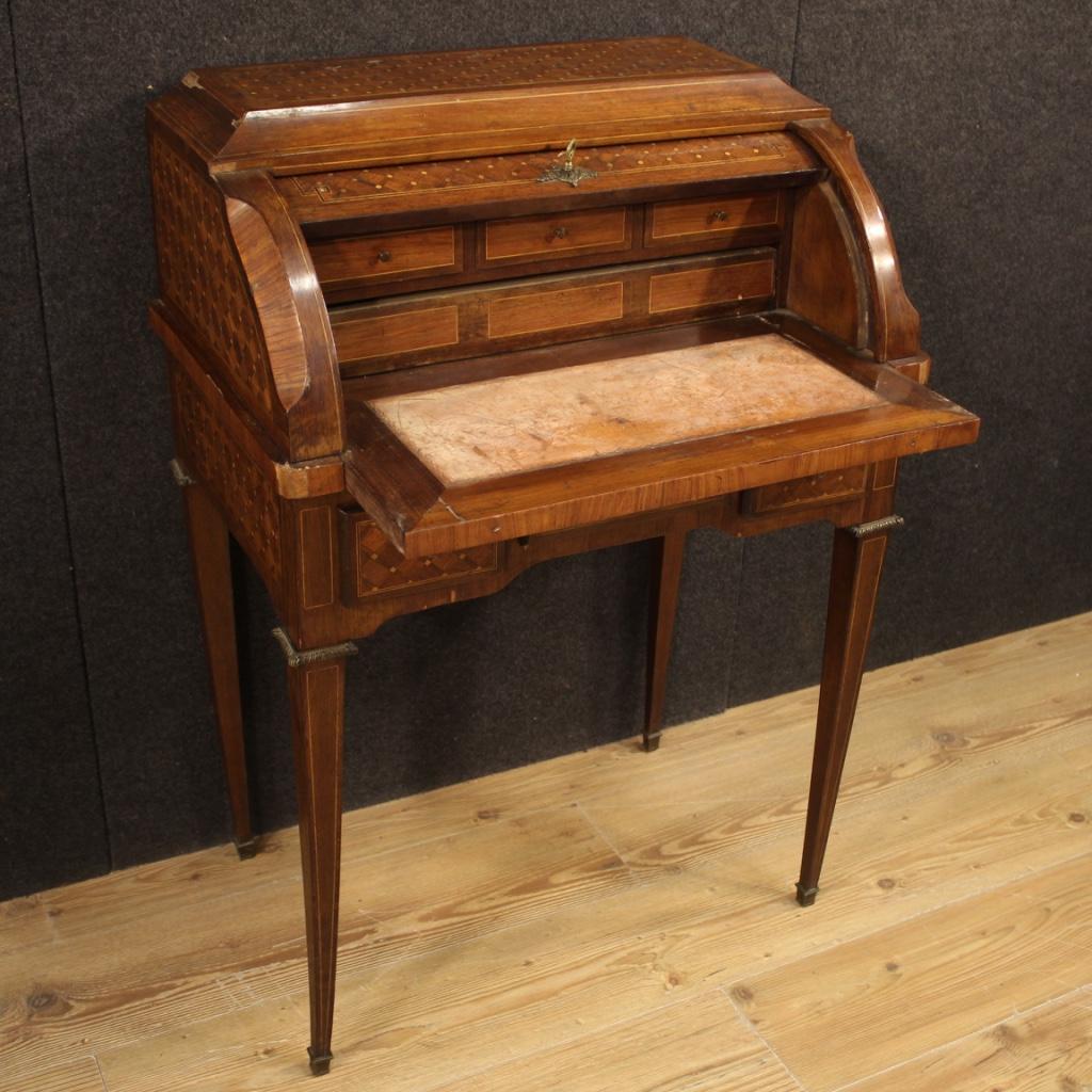 20th Century Inlaid Wood French Bureau Desk, 1930 8