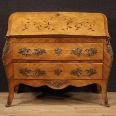 20th Century Inlaid Wood French Bureau Desk, 1960