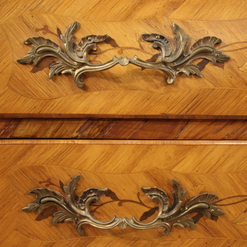 20th Century Inlaid Wood French Bureau Desk, 1960 For Sale 3