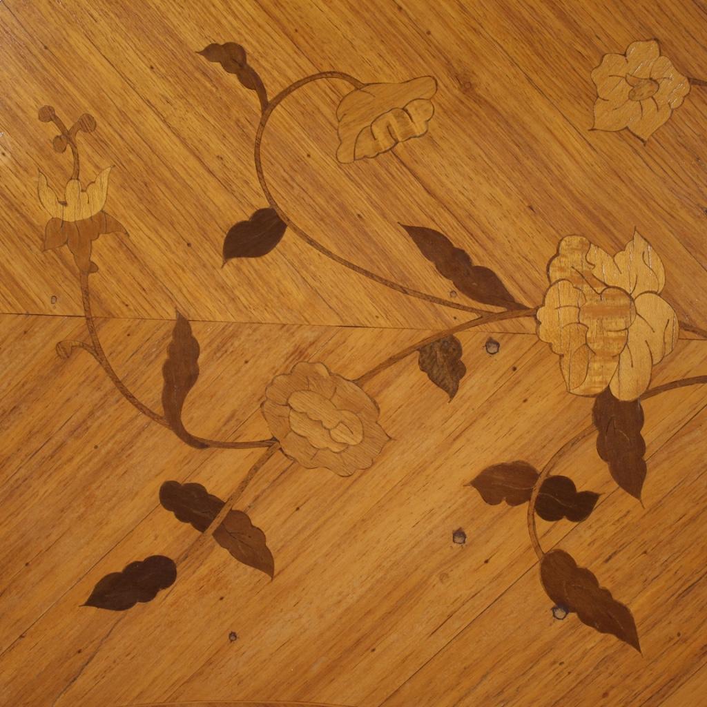 20th Century Inlaid Wood French Bureau Desk, 1960 For Sale 4