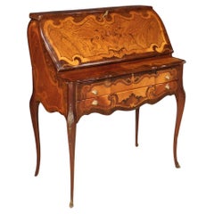 20th Century Inlaid Wood French Bureau Desk, 1970