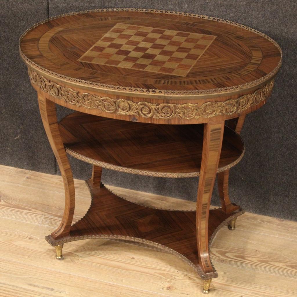 20th Century Inlaid Wood French Coffee Table, 1960 In Good Condition In Vicoforte, Piedmont