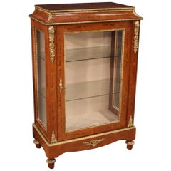20th Century Inlaid Wood French Display Cabinet, 1960