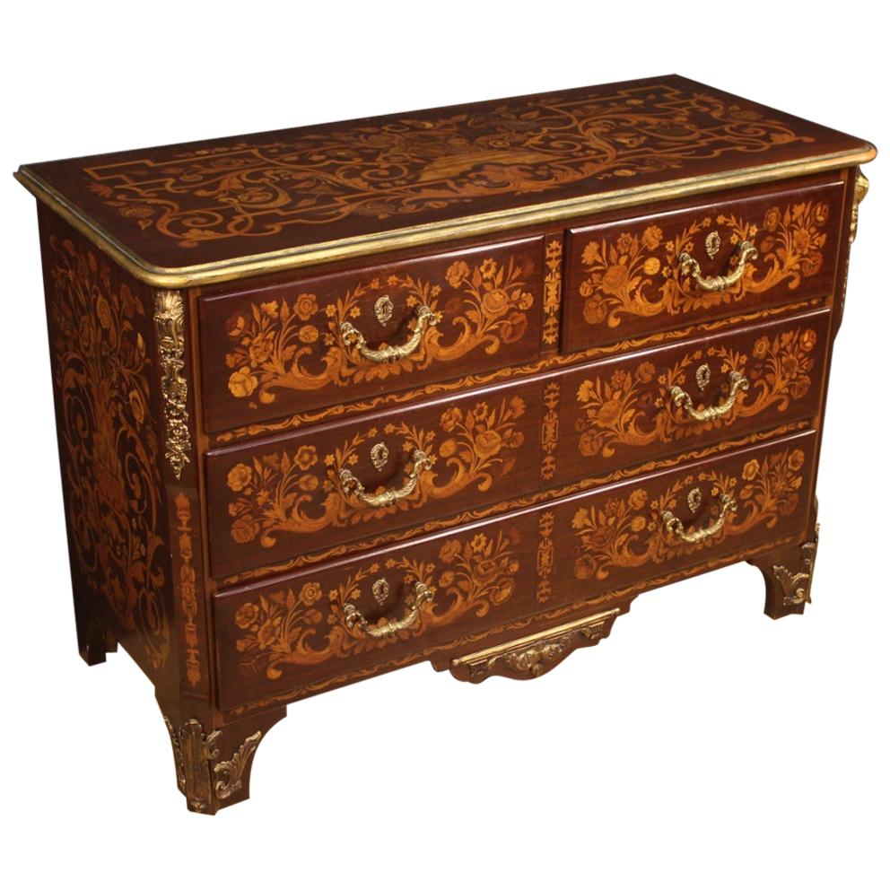 20th Century Inlaid Wood French Dresser, 1960