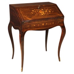 20. Jahrhundert Intarsienholz Französisch Louis XV-Stil Bureau Schreibtisch, 1920er Jahre