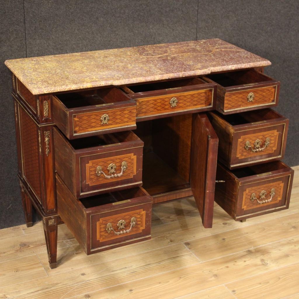 20th Century Inlaid Wood French Louis XVI Style Dresser, 1950 4