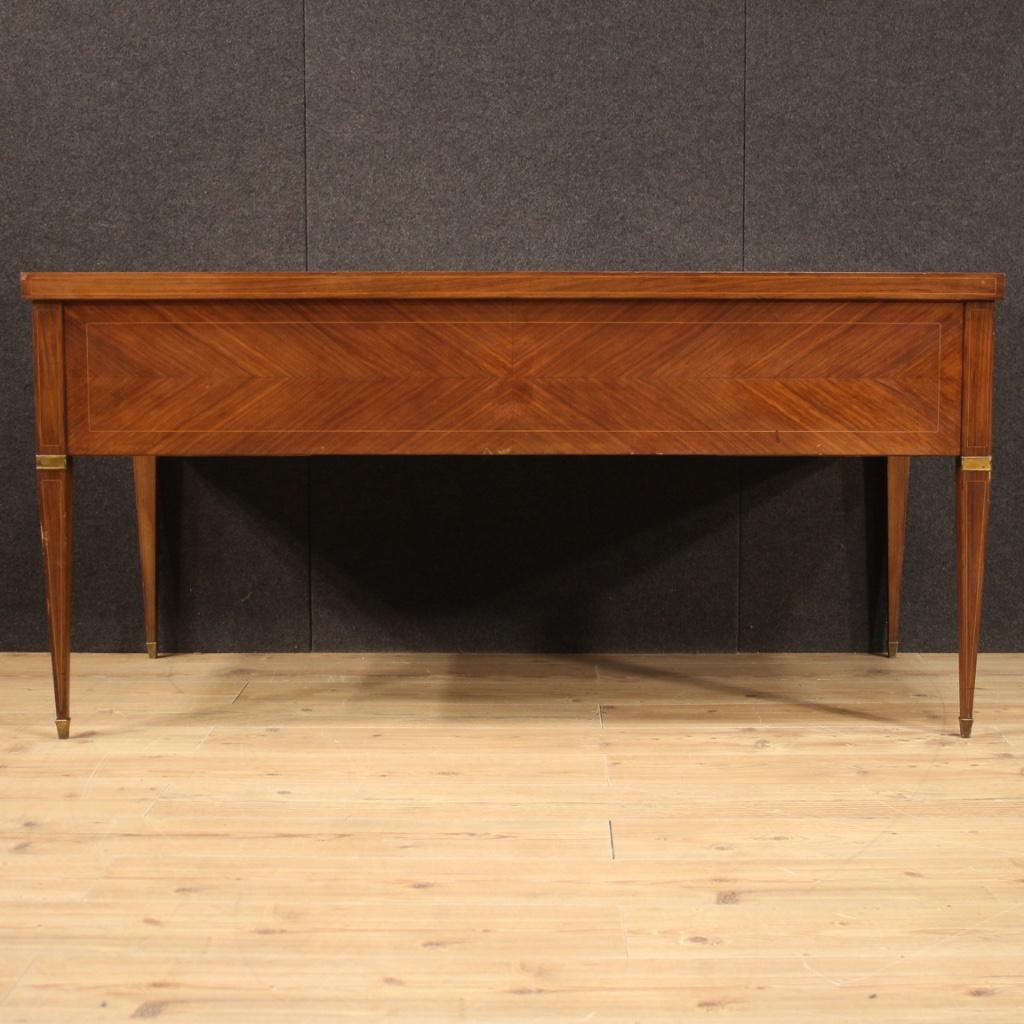 20th Century Inlaid Wood French Louis XVI Style Writing Desk, 1950 7