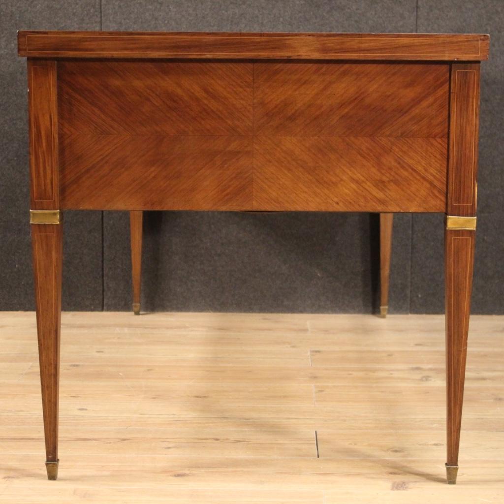 20th Century Inlaid Wood French Louis XVI Style Writing Desk, 1950 6
