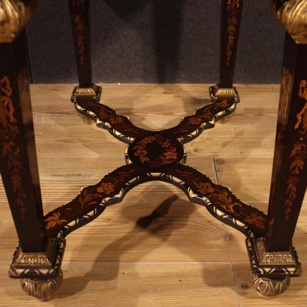 20th Century Inlaid Wood French Napoleon III Style Roll-Top Bureau Desk, 1920 in vendita 1
