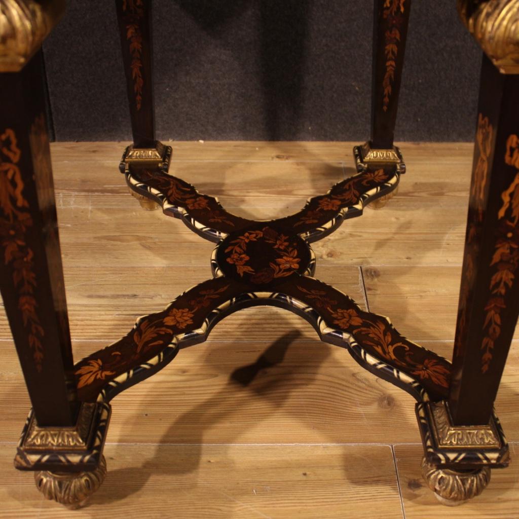 20th Century Inlaid Wood French Napoleon III Style Roll-Top Desk, 1920 For Sale 4
