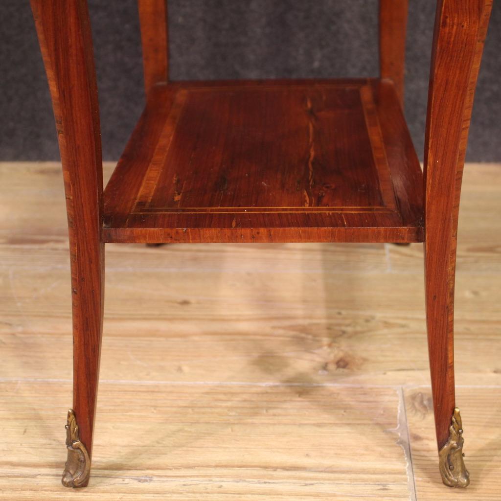 French table d'appoint en bois marqueté du 20e siècle, style Napoléon III, 1950 en vente