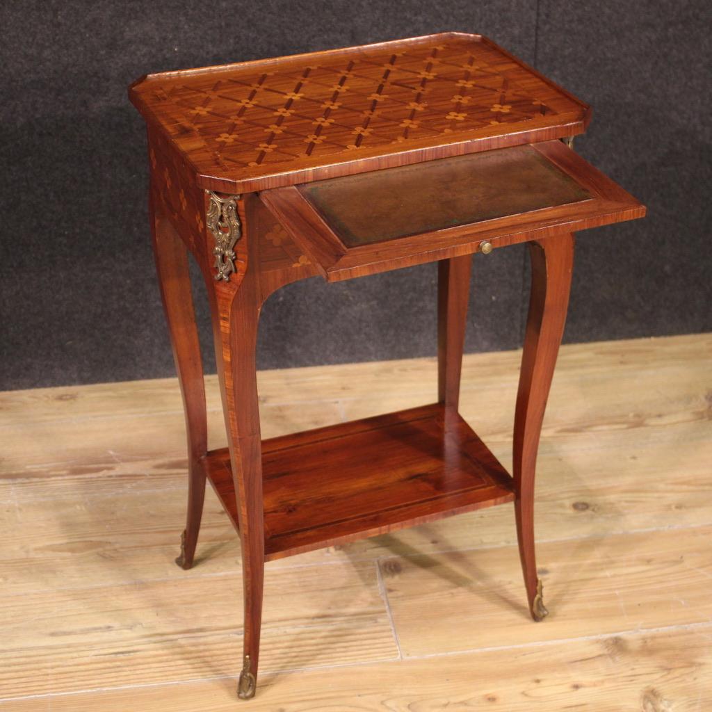 table d'appoint en bois marqueté du 20e siècle, style Napoléon III, 1950 Bon état - En vente à Vicoforte, Piedmont