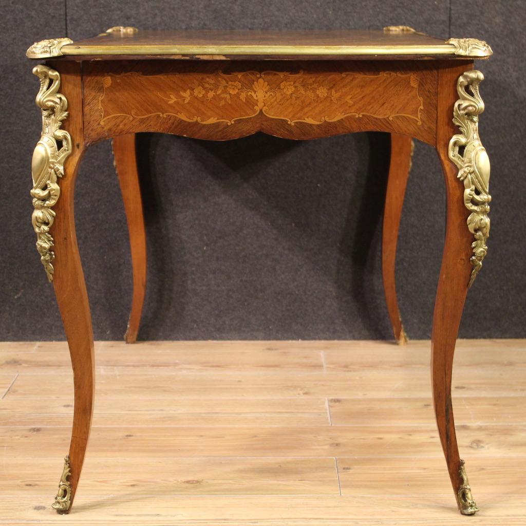 20th Century Inlaid Wood French Napoleon III Style Writing Desk, 1920 For Sale 6