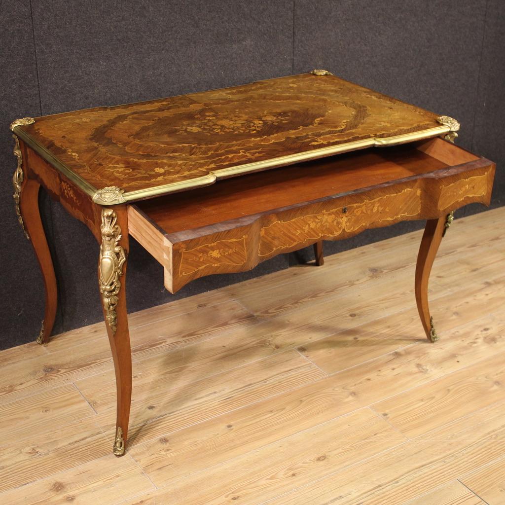 Early 20th Century 20th Century Inlaid Wood French Napoleon III Style Writing Desk, 1920