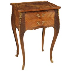 20th Century Inlaid Wood French Side Table, 1950