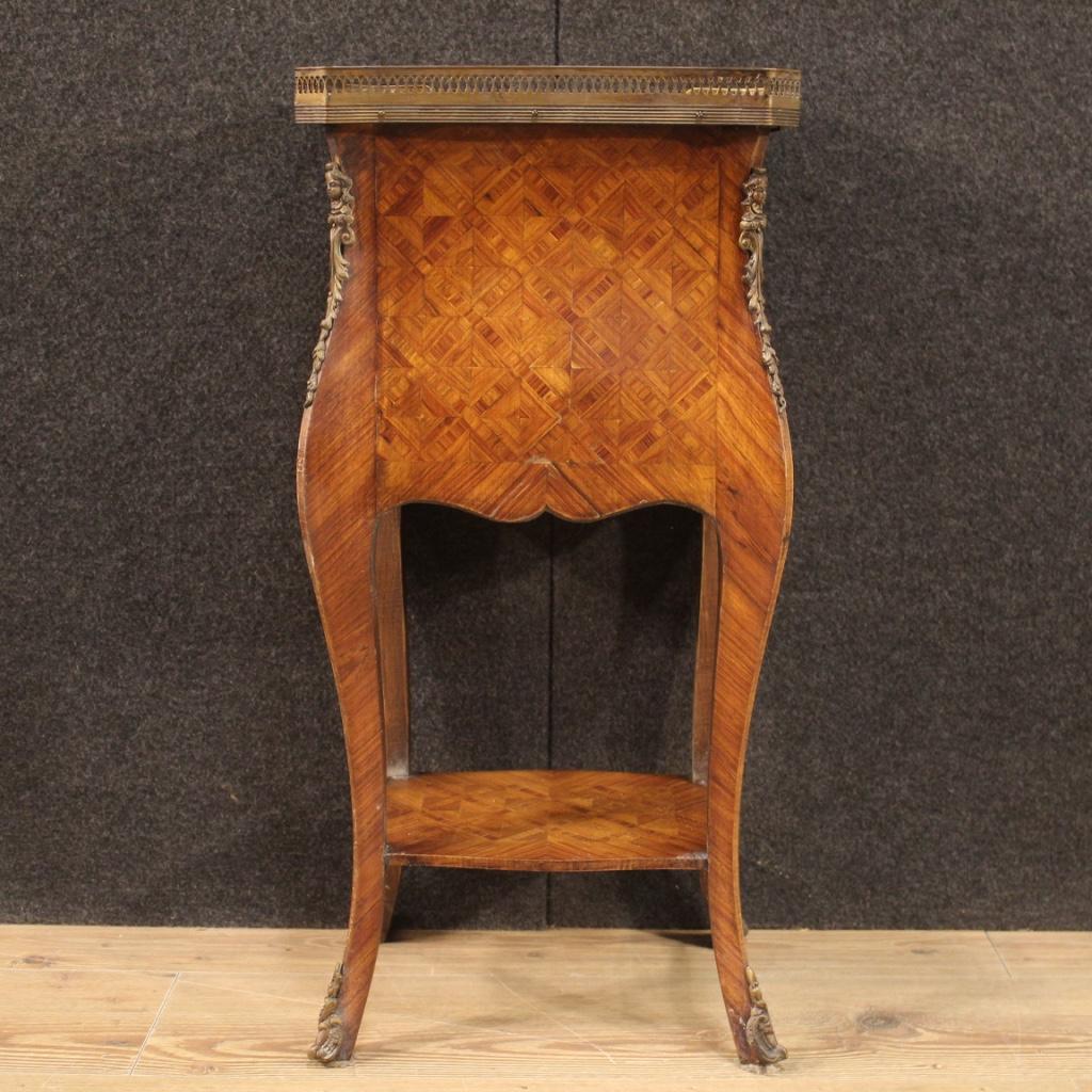 20th Century Inlaid Wood French Side Table, 1960 6
