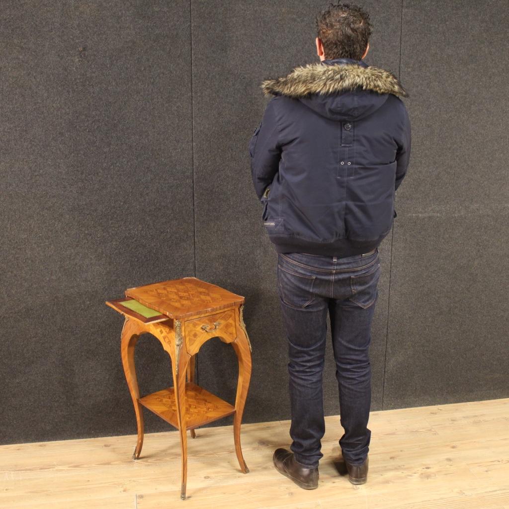 20th Century Inlaid Wood French Side Table, 1960 8