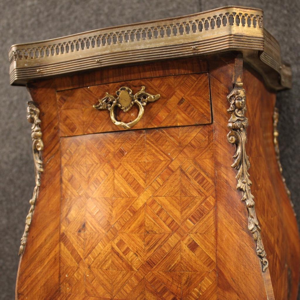 20th Century Inlaid Wood French Side Table, 1960 7