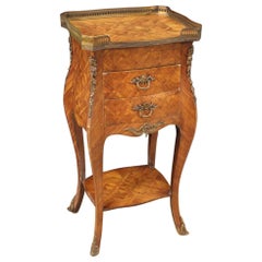 20th Century Inlaid Wood French Side Table, 1960