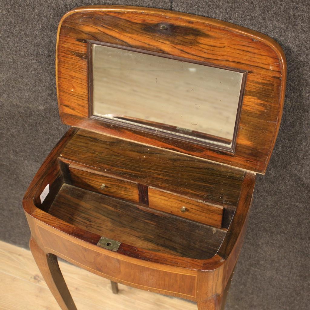 20th Century Inlaid Wood French Side Table Dressing Table, 1920 1