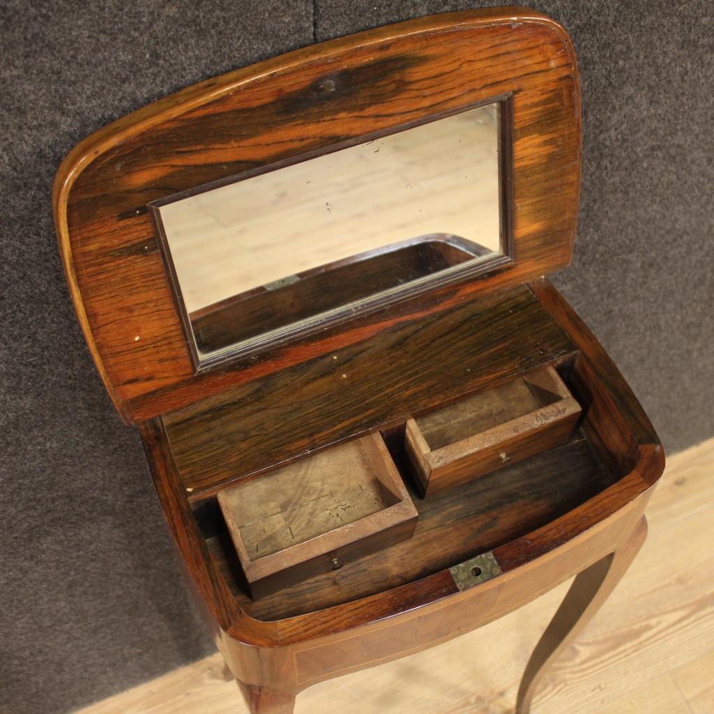 20th Century Inlaid Wood French Side Table Dressing Table, 1920 2