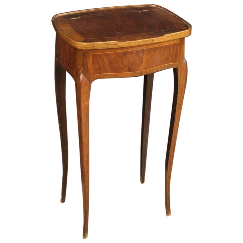 20th Century Inlaid Wood French Side Table Dressing Table, 1920