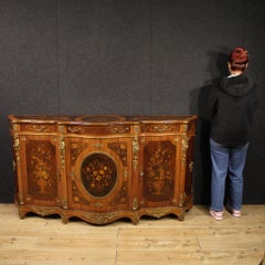 Buffet français en bois marqueté du 20e siècle, 1970