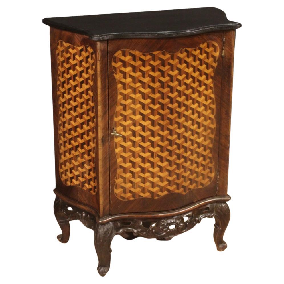 20th Century Inlaid Wood French Sideboard, 1970 For Sale