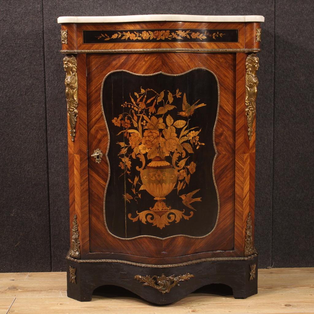 Inlay 20th Century Inlaid Wood French Sideboard in Napoleon III style, 1920