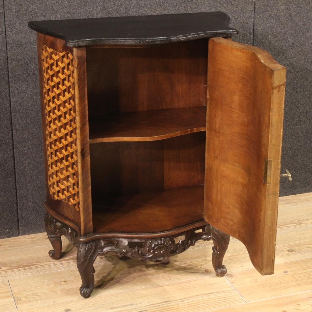 20th Century Inlaid Wood French Small Sideboard, 1970s For Sale 8