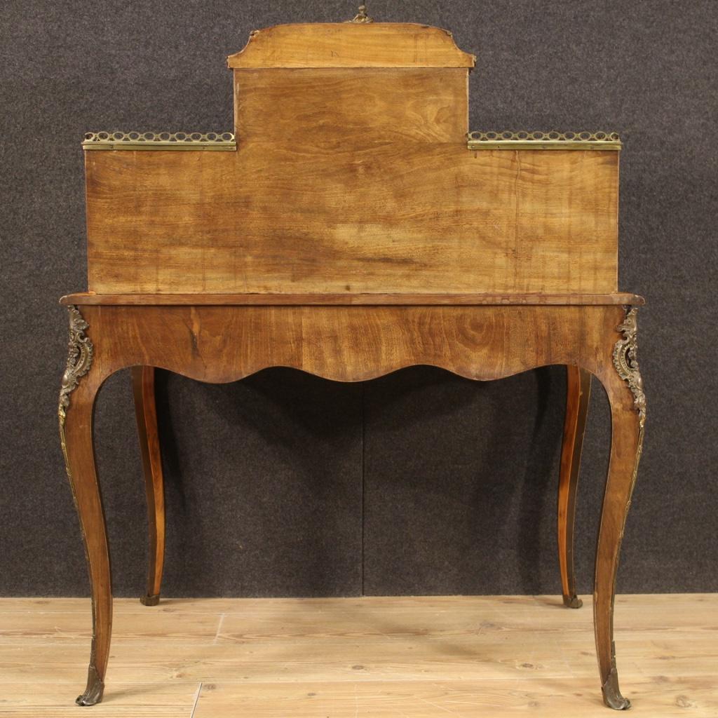 20th Century Inlaid Wood French Writing Desk, 1950 8