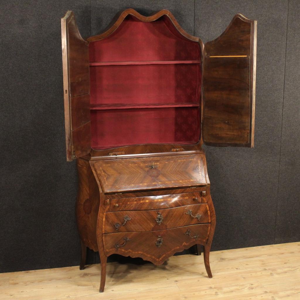20th Century Inlaid Wood Genoese Trumeau, 1930 For Sale 6